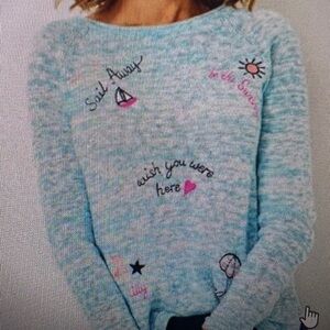 NWT Lilly Pulitzer Danette Sweater Celestrial Blue Sainabration XS